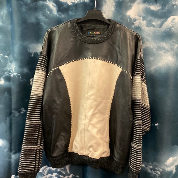 BagazioLeather And Knit Sweater
